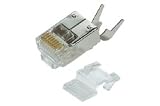 8x8 Shielded Plugs with Strain Relief - Pkg/50, Packaging: 50 Pk.