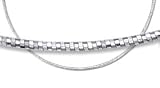 14KT White Gold Choker Omega Necklace