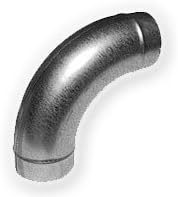 3" X 90 - Dust Collection Elbow (Long Radius) 20 Ga. Galvanized Steel