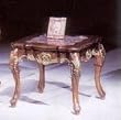 Bordeaux Marble Top / Gold Brush End Table By Acme Furniture