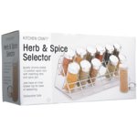 Kitchen Craft Chrome Plated Spice Rack & 12 Glass Bottles