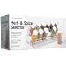 Kitchen Craft Chrome Plated Spice Rack & 12 Glass Bottles