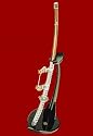 Black Laquer. Tachi vertical SWORD Stand. OVAL