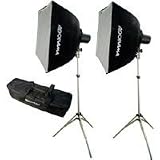 Adorama Budget Studio Monolight Softbox Kit #23, with 2 100 watt Second Budget Flashes, Light Stands, Two 18 x 18 Softboxes & Softex Carrying Case.