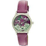 Croton Montre Femme CN207317PSPP- Bracelet Cuir Violet A Sangle