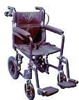 Transport Wheelchair 17 With Loop Brakes Aluminum