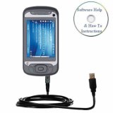 USB Sync Charge Cable with OneTouch Hotsyn Button for T Mobile MDA Vario II with Bastens Help CD