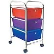 Advantus Cropper Hopper Home Center Rolling Cart, 3 Drawer Multi