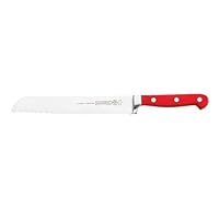 Mundial 5100 Series 8-Inch Bread Knife with Serrated Edge, Red