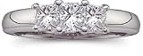 1ctw Princess-Cut Three-Stone Diamond Ring in Platinum