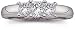 1ctw Princess-Cut Three-Stone Diamond Ring in Platinum