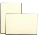 100 Hunter Green Bordered Ecru Correspondence Cards