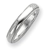 Sterling Silver 4mm Millgrain Comfort Fit Band