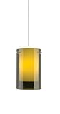 IMAGE OF Tech Lighting 700FJECPVZ-LED Echo Collection - Free Jack Mini Pendant, Antique Bronze Finish with Olive Green Glass - LED