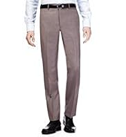 Collezione Luxury Pure Wool Flat Front Trousers