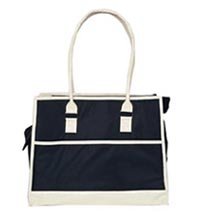 NY Dog Charlotte Pet Carrier Black With Light Beige Trim Regular
