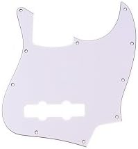 Jazz Bass Three Ply White Guitar Pickguard