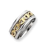 Sterling Silver & Vermeil Inner Channel Spinning Band