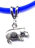 18 Blue Hippo Necklace Sterling Silver Jewelry