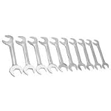 Buy 10 Piece Jumbo Angled Wrench Set (V8T9810) Category: Open End Wrench Sets by V8 Tools