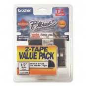 TZ2312PK BLACK ON WHITE - FOR ALL TZ MACHINES 2 Tape Value Pack  ( TZ2312PK )
