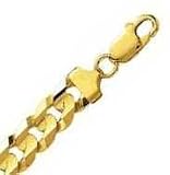14k Yellow Gold 24 Inch X 9.7 mm Curb Chain Necklace - B0001ZVV20