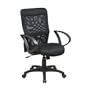 Office Star Screen Back Mesh Seat Chair with Loop Arms