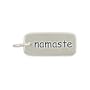 Rectangular NAMASTE Double Sided Engraved Charm or Pendant for Bracelets or Necklaces in Sterling Silver, #8360