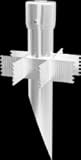 RAB Landscape Lighting MPM19W 19 Mighty Post with Metal Cap , White