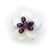 Sterling Silver Amethyst/FW Cultured Pearl & Mother of Pearl Flower Pin