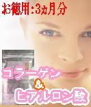 コラーゲン＆ヒアルロン酸【お徳用３ヶ月分】