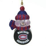 SC Sports Montreal Canadiens Light-Up Snowman Puck Ornament 3-Pack - Montreal Canadiens Set of 3