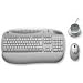 Logitech Cordless Rechargeable Desktop Keyboard - Mouse - Sea Grey/Silver