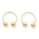 Sardelli - 14k Beaded Half Hoop Earrings