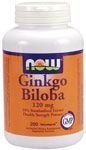Ginkgo Biloba by NOW Foods - Herbs (120mg - 200 Vegetarian Capsules)