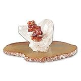 Agate and carnelian sculpture, 'Precious Grapes' 4 W 2 L