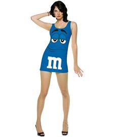 Rasta Imposta Women's MM's Blue Tank Dress Costume Blue One Size