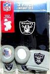 Oakland Raiders Baby Creeper Cap and Booties Gift Set