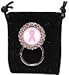 Pink Ribbon Rhinestone Magnetic Eyeglass Holders