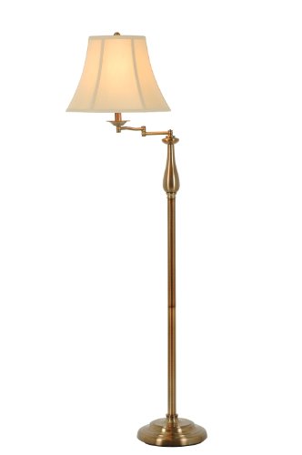 Fangio Lighting 1262 59-Inch Metal Swing Arm Floor Lamp, Antique Copper