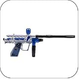 Bob Long 05 Ripper Paintball Gun Silver w/ Blue Sleeve