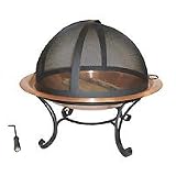 Asia Direct - AD112-D - Round Outdoor Fire Pit with Easy Access Cover - Copper - 30 in.