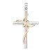 Jewelry : 14 Karat Gold Plate and Rhodium Plated Sterling Silver Cross Pendant