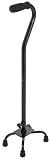Duro-Med Adjustable Multi-Color Small Base Quad Cane, Blue Ice