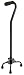 Duro-Med Adjustable Multi-Color Small Base Quad Cane, Blue Ice