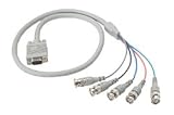 SVGA Breakout Cable, HD15 Male / 5 BNC Male, 3.0 ft, # Coax: 5