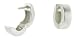 High Polished Sterling Silver Huggies Earrings U-Shape (1/2X1/4) (13mmx5mm)