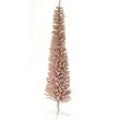 7.5' Pink & Silver Pencil Tinsel Artificial Christmas Tree - Unlit