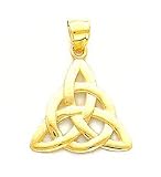 Charm - 14kt Gold Solid Polished Celtic Trinity Pendant