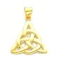 Charm - 14kt Gold Solid Polished Celtic Trinity Pendant